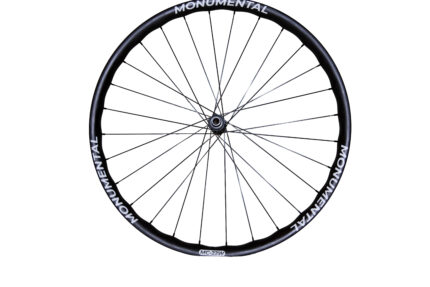 Monumental Cycling Works MC-22W front wheel, white MONUMENTAL decals